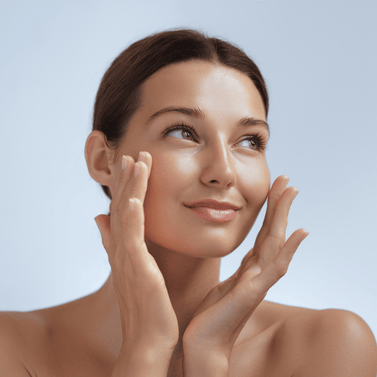 woman with hydrated skin